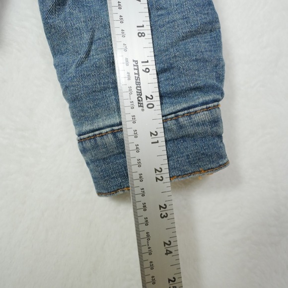 Vtg Polo Jeans Co. Ralph Lauren USA Flag Denim Jacket Youth L Women's S/Petite?? - Picture 15 of 16